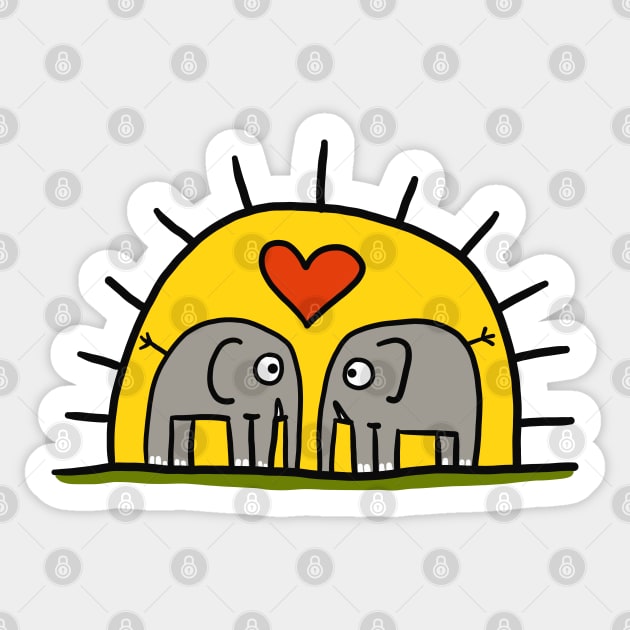 elefant coule Sticker by ThomaeArt